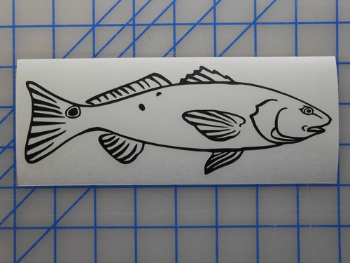 Red drum decal sticker - red,