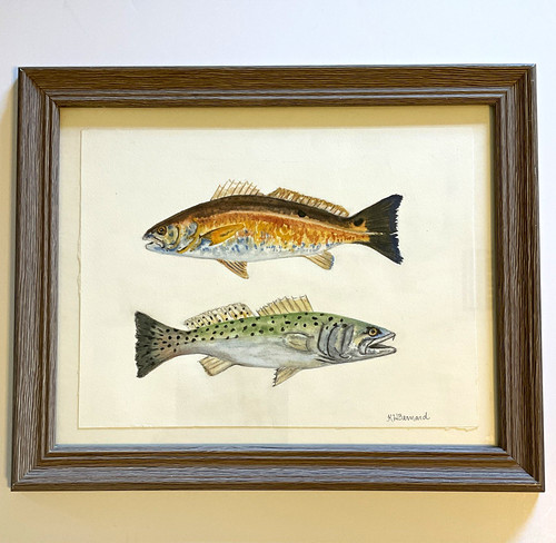 Watercolor art original - watercolor, matted